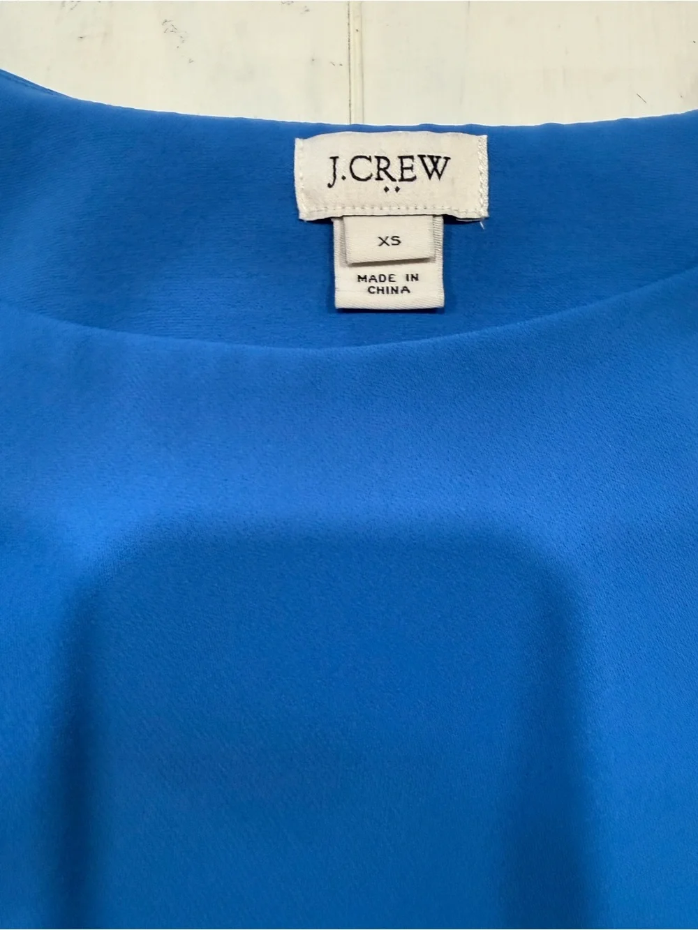 J. Crew Royal Blue Sleeveless Scalloped Hem Tank